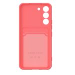 Hoesje geschikt voor Samsung S22+ - Siliconen hoesje - Donker Roze - Pasjeshouder