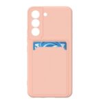 Hoesje geschikt voor Samsung S22 - Siliconen hoesje - Licht Roze - Pasjeshouder