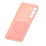 Hoesje geschikt voor Samsung S22 - Siliconen hoesje - Licht Roze - Pasjeshouder