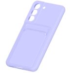 Hoesje geschikt voor Samsung S22+ - Siliconen hoesje - Paars - Pasjeshouder