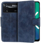 Hoesje geschikt voor Xiaomi Poco X4 Pro - Boekhoesje - Blauw - Portemonneehoesje