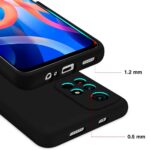 Hoesje geschikt voor Xiaomi Redmi Note 11S - Siliconen hoesje - TPU - Zwart