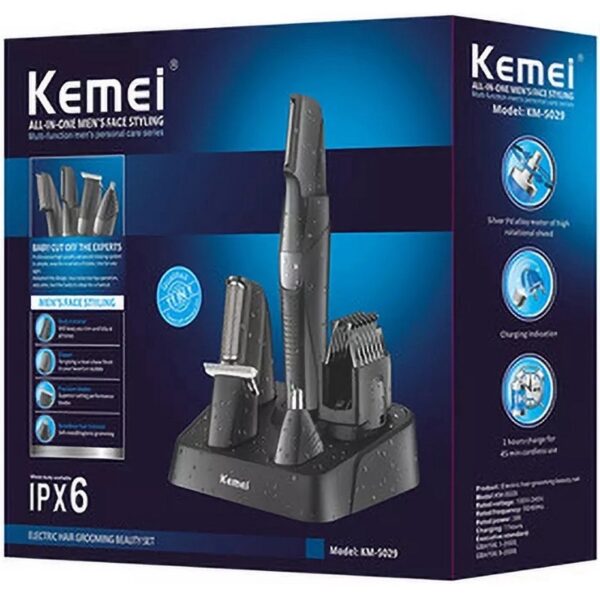 KEMEI KM-5029 All-in-One Multifunctioneel scheerset / trimmerset voor lichaam / gezicht / wenkbrauwen / neus