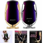 R2 Auto Telefoonhouder met Draadloze Qi lader - Zwart