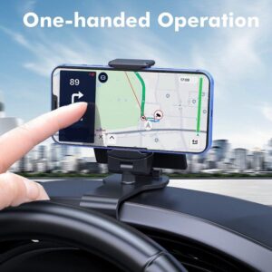 Auto Telefoonhouder voor Dashboard of Zonneklep met Nummerweergave en 360 graden Rotatie - LB541