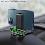Auto Telefoonhouder voor Dashboard of Zonneklep met Nummerweergave en 360 graden Rotatie - LB541