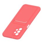 Hoesje geschikt voor Samsung A13 4G - Siliconen hoesje - Donker Roze - Pasjeshouder