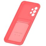 Hoesje geschikt voor Samsung A13 4G - Siliconen hoesje - Donker Roze - Pasjeshouder