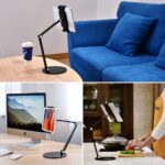 Tablet iPad standaard | Tablethouder | Telefoonstandaard (bureau)tafel - LB538 zwart