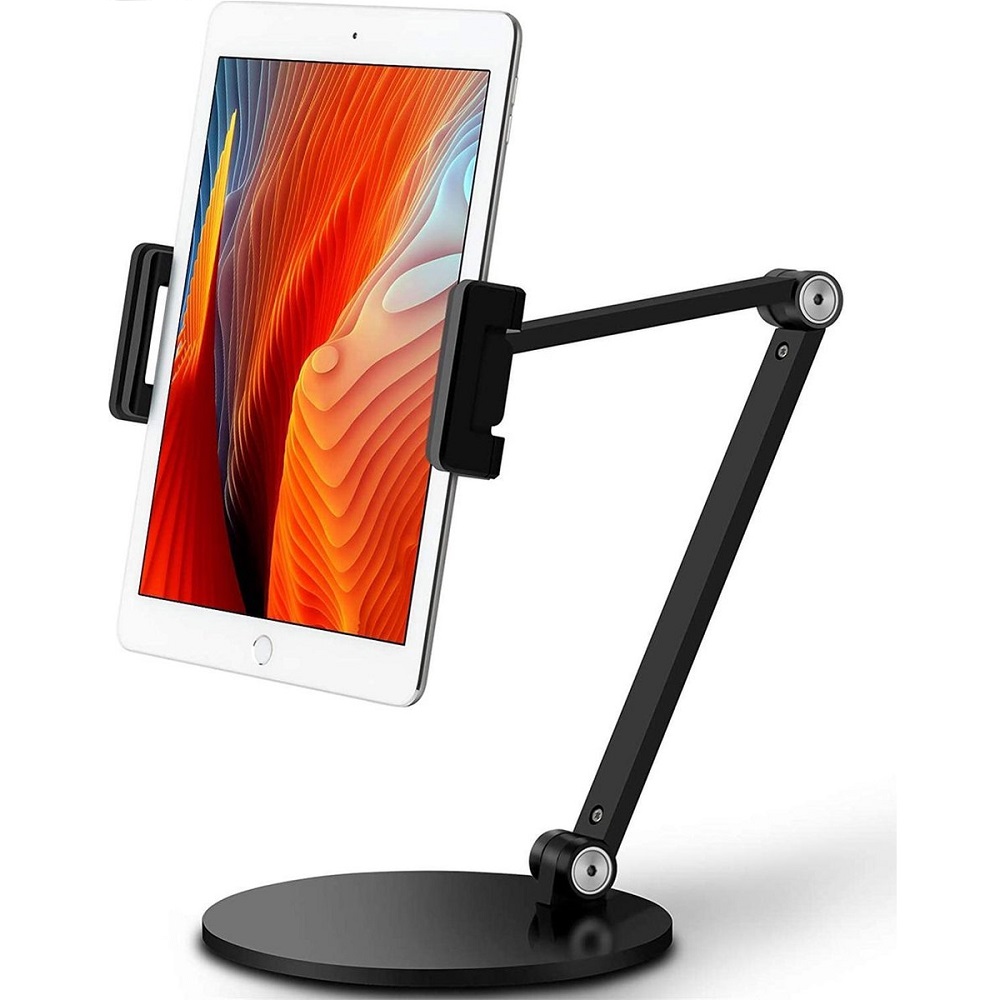 Tablet iPad standaard | Tablethouder | Telefoonstandaard (bureau)tafel - LB538 zwart