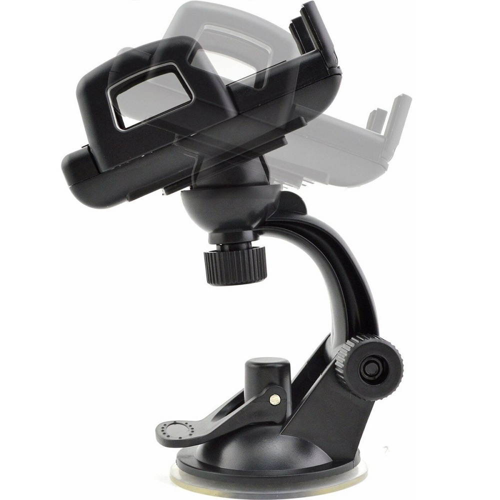 Telefoonhouder Auto | Zuignap en Klem- en kliksysteem | Universeel en 360 graden rotatie - LB414