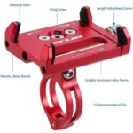 Telefoonhouder fiets | (rood) Fietshouder telefoon | Universeel en Compact - LB424