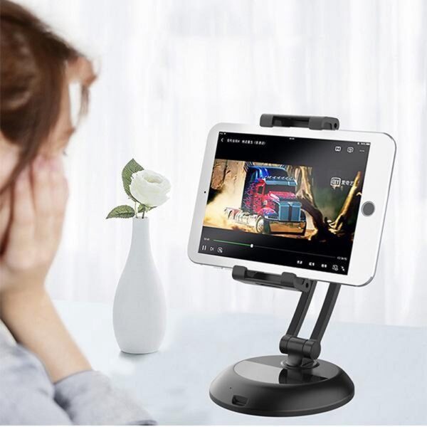 (zwart) Tablethouder iPad houder Telefoonhouder voor Thuis en Werk  | 5.5~11 inch - LB465