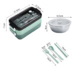 2-delig Bento Lunchbox met Bestek en Soepkom (groen) MS-33