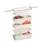 3-delig Bento Lunchbox met Bestek | (groen) MS-37