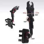 Auto Telefoonhouder voor Binnenspiegel of Hoofdsteun met 360 graden Rotatie - LB594