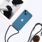 Hoesje geschikt voor Apple iPhone 13 Mini met koord - draagriem - nek - kettinghoesje - Antishock - Transparant