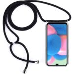 Hoesje geschikt voor Motorola Moto E20 / E30 / E40 met koord - draagriem - nek - kettinghoesje - Antishock - Transparant