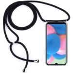 Hoesje geschikt voor Motorola Moto G10 / G20 / G30 met koord - draagriem - nek - kettinghoesje - Antishock - Transparant