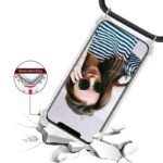 Hoesje geschikt voor Motorola Moto G31 met koord - draagriem - nek - kettinghoesje - Antishock - Transparant