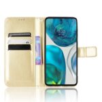 Hoesje geschikt voor Motorola Moto G42 - Boekhoesje - Telefoonhoes - GSM hoes - Goud