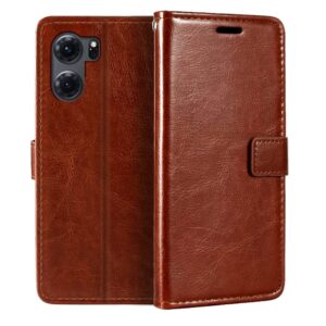 Hoesje geschikt voor Oppo A77 - Boekhoesje - Telefoonhoes - GSM hoes - Bruin