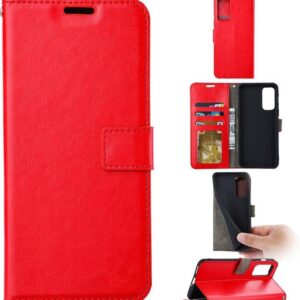 Hoesje geschikt voor Oppo A77 - Boekhoesje - Telefoonhoes - GSM hoes - Rood