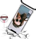 Hoesje geschikt voor Samsung Galaxy A32 5G met koord - draagriem - nek - kettinghoesje - Antishock - Transparant