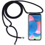 Hoesje geschikt voor Samsung Galaxy A52 5G met koord - draagriem - nek - kettinghoesje - Antishock - Transparant