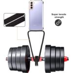 Hoesje geschikt voor Samsung Galaxy S21 5G met koord - draagriem - nek - kettinghoesje - Antishock - Transparant