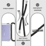 Hoesje geschikt voor Samsung Galaxy S21 5G met koord - draagriem - nek - kettinghoesje - Antishock - Transparant