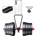 Hoesje geschikt voor Samsung Galaxy S21 FE 5G met koord - draagriem - nek - kettinghoesje - Antishock - Transparant