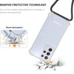 Hoesje geschikt voor Samsung Galaxy S21 Ultra 5G met koord - draagriem - nek - kettinghoesje - Antishock - Transparant