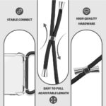 Hoesje geschikt voor Samsung Galaxy S22 5G met koord - draagriem - nek - kettinghoesje - Antishock - Transparant