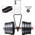 Hoesje geschikt voor Samsung Galaxy S22 5G met koord - draagriem - nek - kettinghoesje - Antishock - Transparant