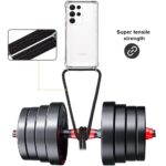 Hoesje geschikt voor Samsung Galaxy S22 Ultra 5G met koord - draagriem - nek - kettinghoesje - Antishock - Transparant