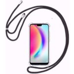 Hoesje geschikt voor Xiaomi Redmi 9A met koord - draagriem - nek - kettinghoesje - Antishock - Transparant