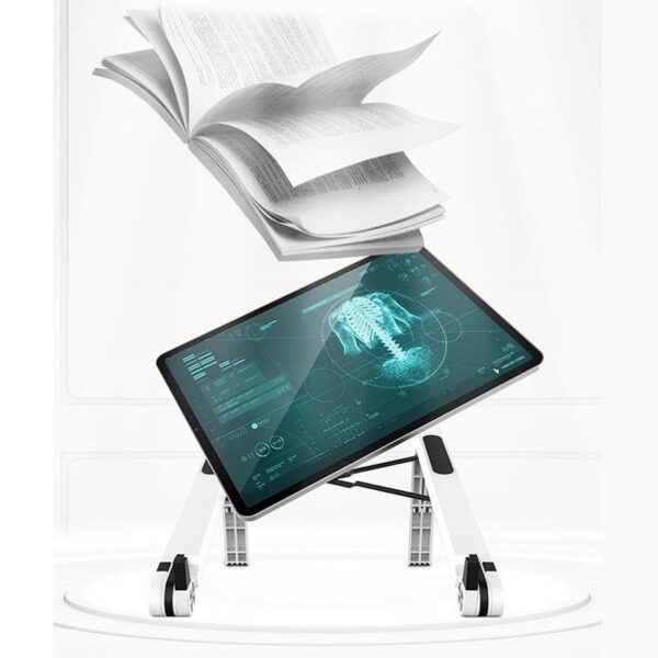 Laptophouder Laptopverhoger Laptopstandaard Statief (wit) | voor 10 t/m 17 inch laptops | Licht en vouwbaar - LB571