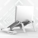 Laptophouder Laptopverhoger Laptopstandaard Statief (wit) | voor 10 t/m 17 inch laptops | Licht en vouwbaar - LB571