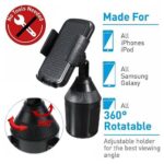 Telefoonhouder Auto Bekerhouder met Korte Zwanenhals | 360° roteren - LB430