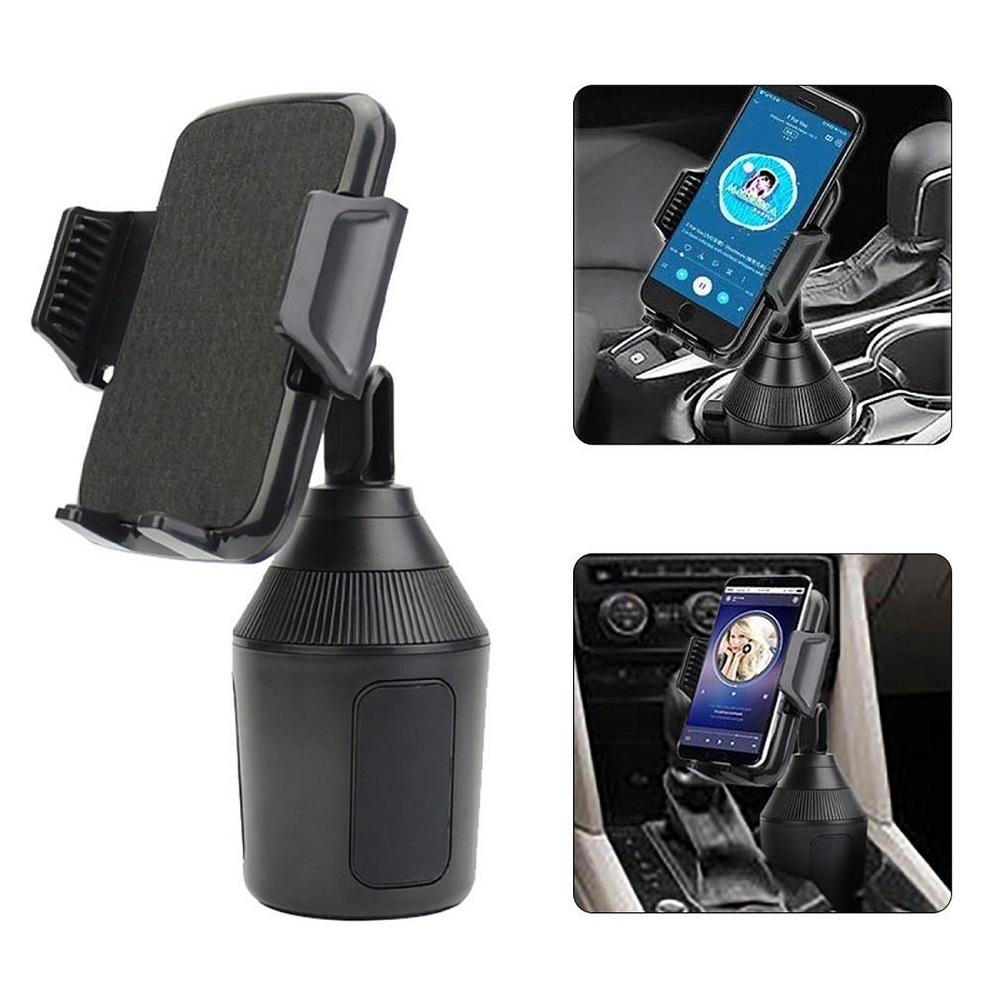 Telefoonhouder Auto Bekerhouder met Korte Zwanenhals | 360° roteren - LB430