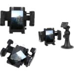 Telefoonhouder Auto met Logovak | Voorruit en Dashboard || Zuignap & Klemsysteem | 360 graden roteren - LB563