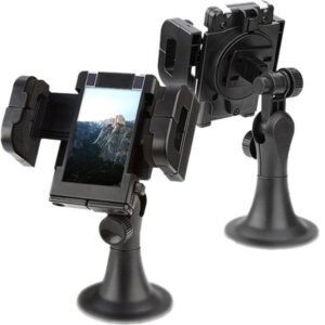 Telefoonhouder Auto met Logovak | Voorruit en Dashboard || Zuignap & Klemsysteem | 360 graden roteren - LB563