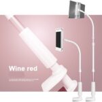 Zwanenhals Telefoonhouder (goud) met Klemsysteem voor Tafel | Bureau | Stoel - LB527