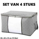 4X Opbergtas voor dekbed | Opberzakken voor kleding | Kleding organizer - MS-41