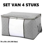 4X Opbergtas voor dekbed | Opberzakken voor kleding | Kleding organizer - MS-43