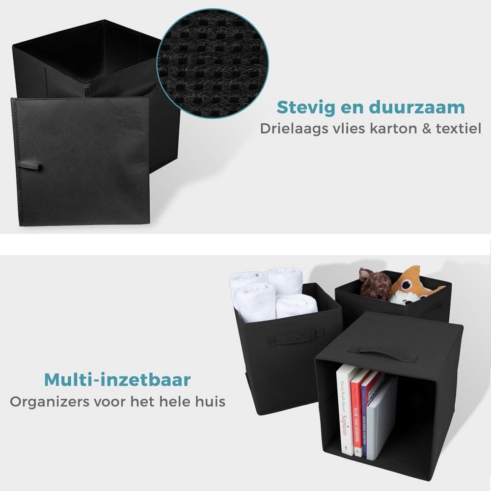 6x Opbergmanden Opbergboxen Opbergbakken | Opvouwbare Kast Organizers 20L | Mand Box Bak voor Speelgoed/Spullen/Accessoires/Kleding/Wasgoed - LB623