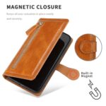 Hoesje geschikt voor Apple iPhone 13 - Boekhoesje - LichtBruin - Vintage portemonne hoes met ritssluiting