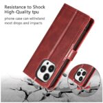 Hoesje geschikt voor Apple iPhone 13 - Boekhoesje - Rood - Vintage portemonne hoes met ritssluiting