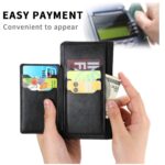 Hoesje geschikt voor Apple iPhone 13 Mini - Boekhoesje - Zwart - Vintage portemonne hoes met ritssluiting